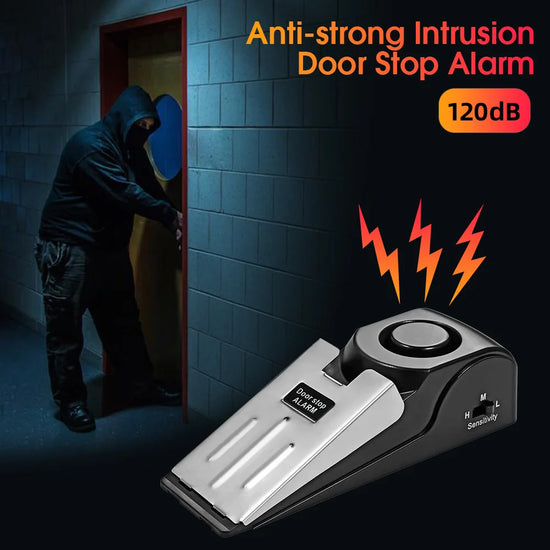 FUERS 120dB Door Stop Alarm for Home & Travel Security