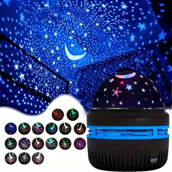 LED Starry Sky Projector Lamp – Moon & Stars Night Light