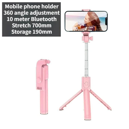 Wireless Selfie Stick Tripod with Light & Remote – Adjustable Phone Stand