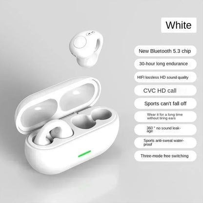 T75 Bone Conduction Bluetooth 5.3 Headphones – Waterproof Sports Earphones