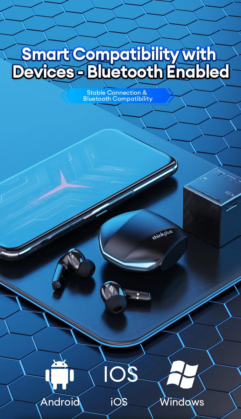 Choice Lenovo GM2 Pro Wireless Bluetooth 5.3 Earphones Gaming Low Latency Dual Mode Music Earbuds Sports In-Ear Headset With Mic