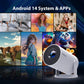 Transpeed Android 14 Wifi6 260ANSI Projector AllwinnerH726 1280*720P 8K180° flexible BT5.4 Home Cinema Outdoor portable Projetor