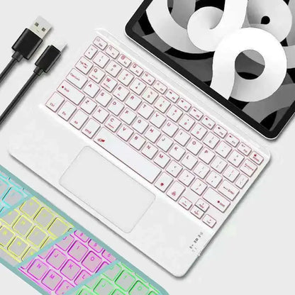 RGB Bluetooth Keyboard with Touchpad for iPad & Tablets