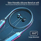 Wireless Neckband Earphones with LED Battery Display & Mic