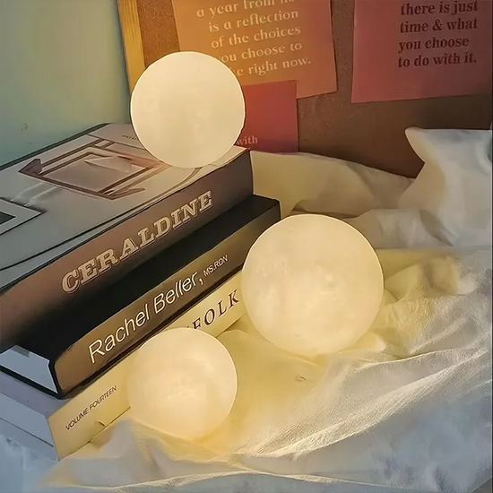 LED Moon Night Light – Book & Galaxy Lamp for Kids Bedroom