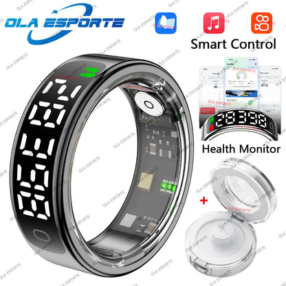 2026 Smart Ring Display Screen and Touch, Wireless Charging,Smart Control,Health Manager,5ATM Waterproof For Men Women New Rings