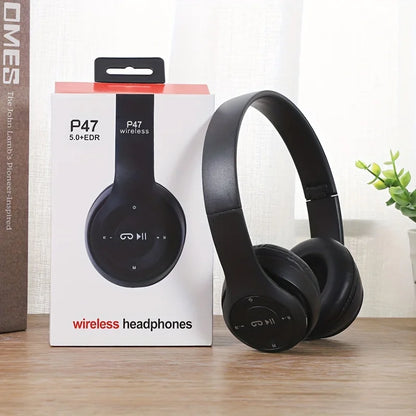 P47 Bluetooth 5.0 Wireless Sports & Gaming Headset – Foldable