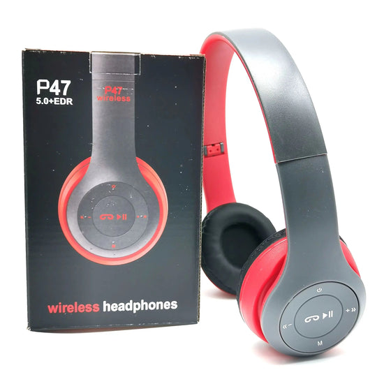 P47 Bluetooth 5.0 Wireless Sports & Gaming Headset – Foldable