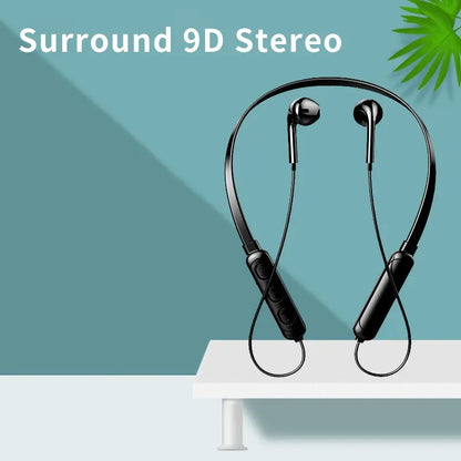 9D Wireless Bluetooth Neckband Headphones