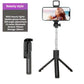 Wireless Selfie Stick Tripod with Light & Remote – Adjustable Phone Stand
