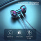 Wireless Neckband Earphones with LED Battery Display & Mic
