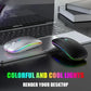 Bluetooth 5.2 Wireless RGB Mouse – USB Rechargeable for PC & Laptop