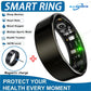 Smart Ring For Men Women Camera Control Heart Rate Blood Oxygen Monitor Smartring IP68 & 5ATM Waterproof Multi-sport Mode Ring