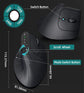 Ergonomic Vertical Wireless Mouse – Dual Mode Bluetooth & 2.4G