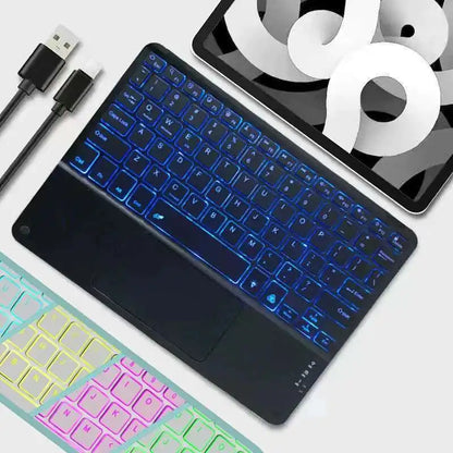 RGB Bluetooth Keyboard with Touchpad for iPad & Tablets